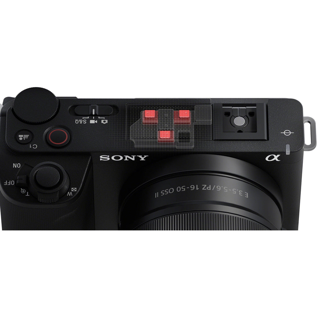 Sony ZV-E10 II video camera with 16-50mm zoom lens, compact digital camera for vlogging and video recording.
