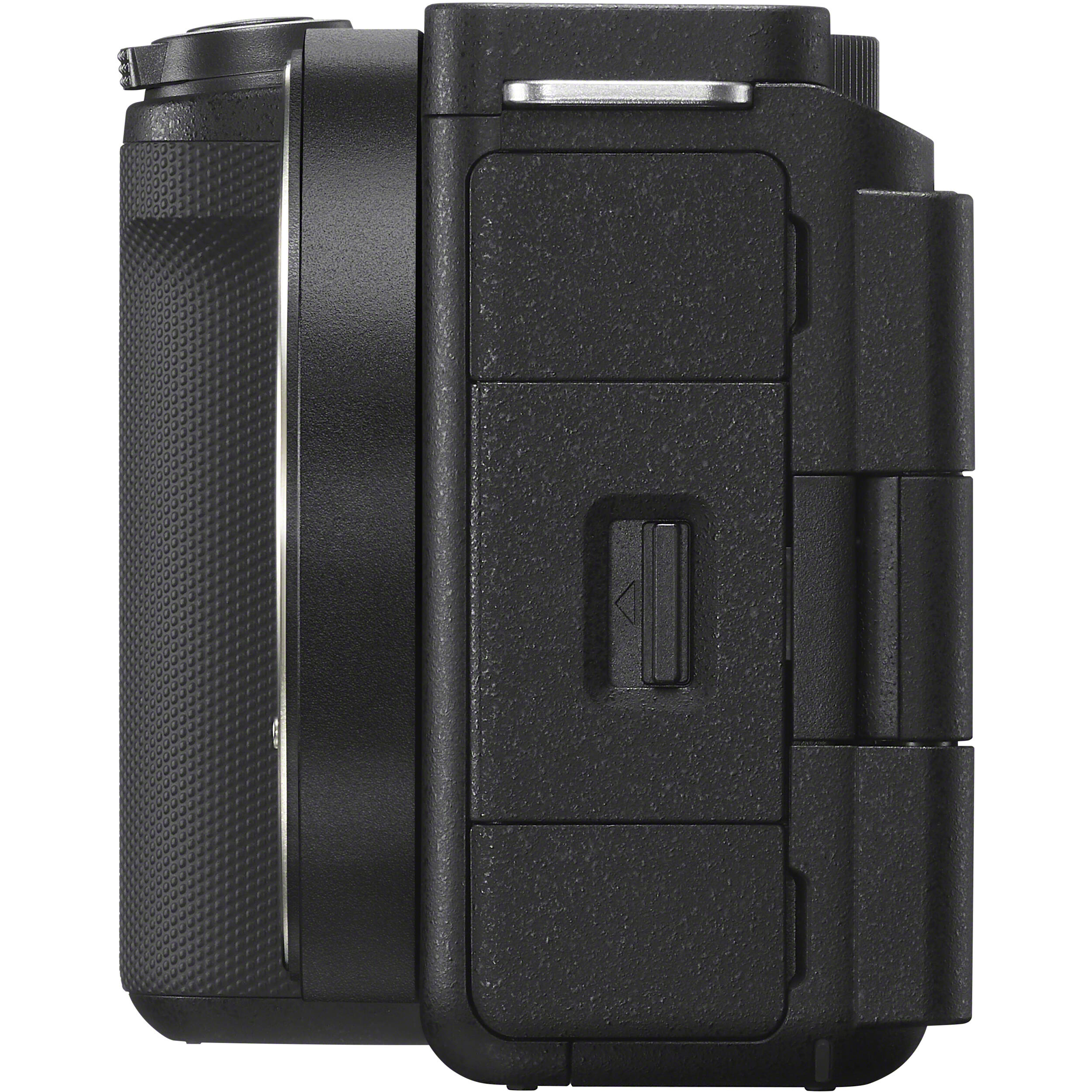 Sony ZV-E10 II mirrorless camera with 16-50mm zoom lens, ideal for high-quality video recording and content creation.