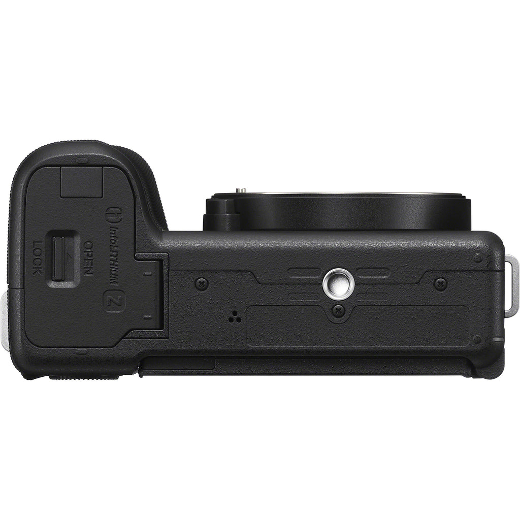 Sony ZV-E10 II mirrorless camera with 16-50mm zoom lens, designed for high-quality video recording and vlogging.