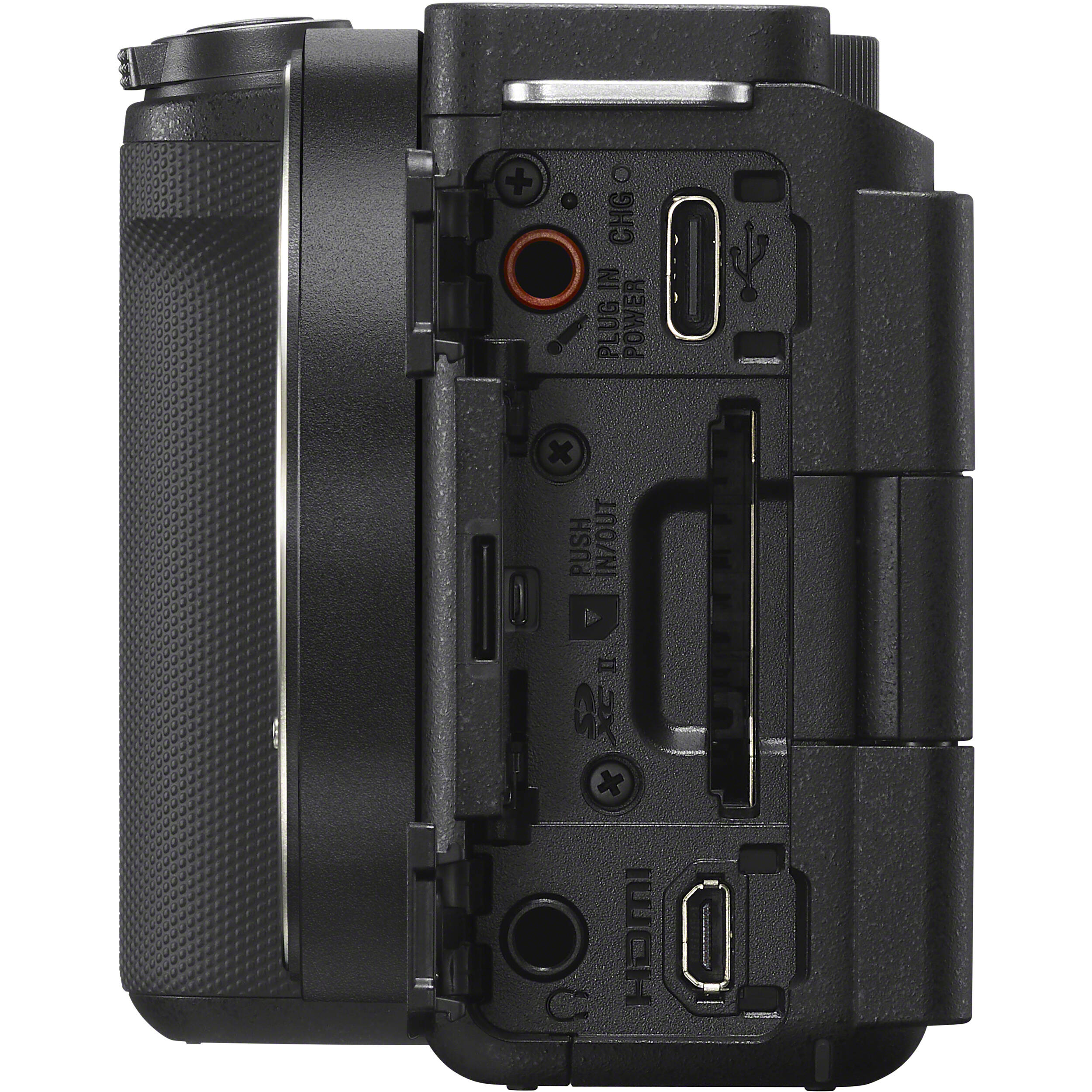 Sony ZV-E10 II mirrorless camera with 16-50mm zoom lens, showcasing the compact design and versatile features for video recording.
