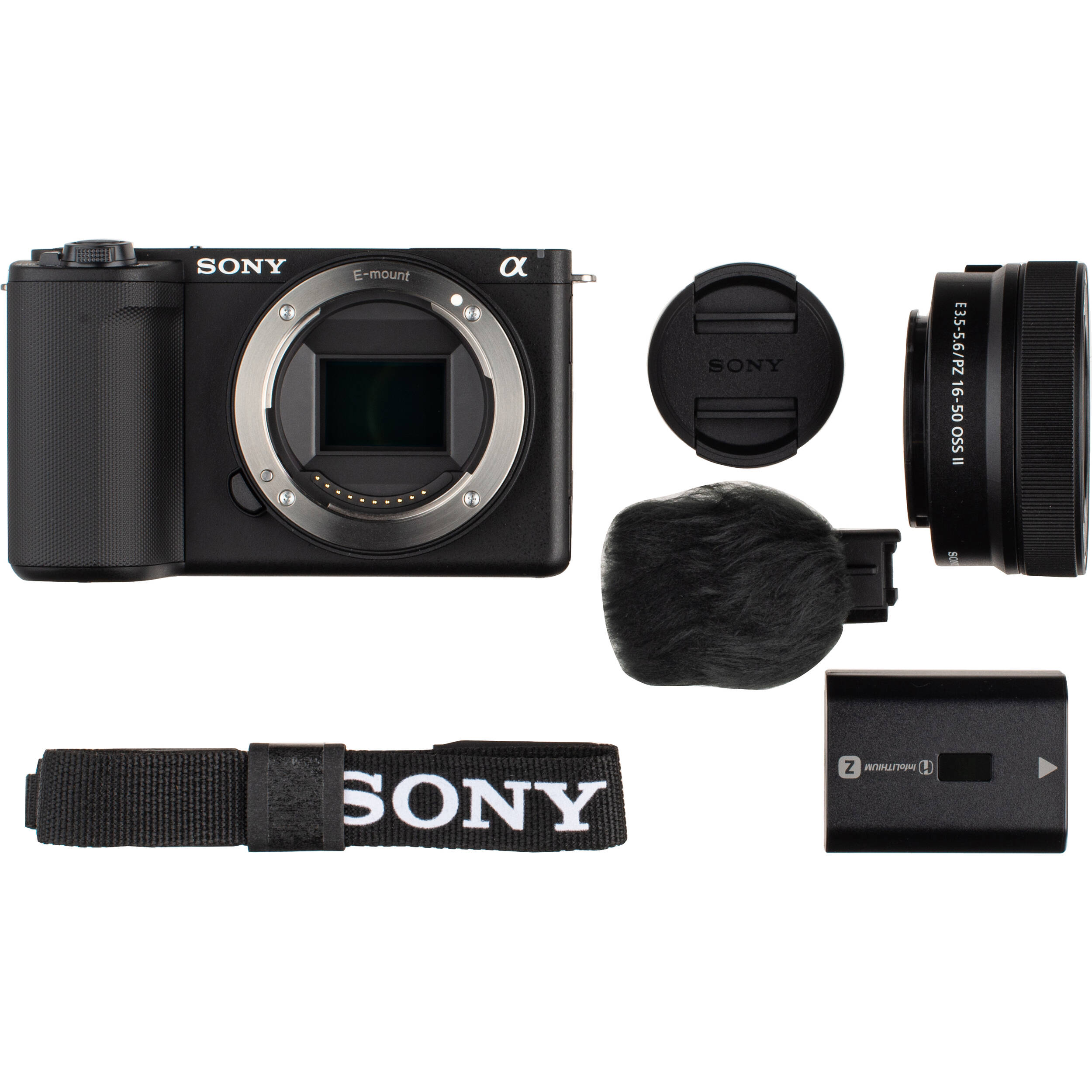 Sony ZV-E10 II mirrorless camera with 16-50mm zoom lens, compact video camera for high-quality content creation