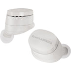Bowers & Wilkins Pi6 wireless in-ear headphones with sleek black earbuds and compact charging case.