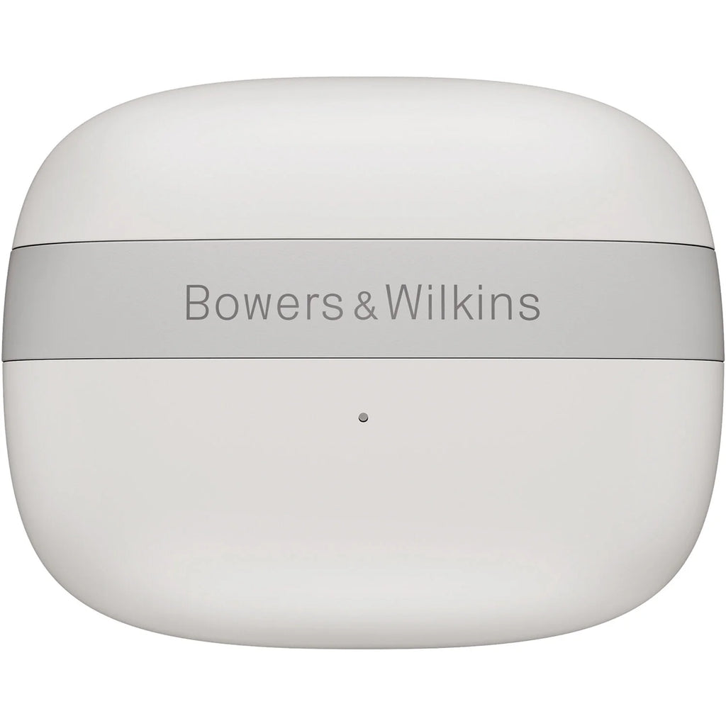 Bowers & Wilkins Pi6 wireless in-ear headphones with sleek black design and ergonomic ear tips, shown in close-up.