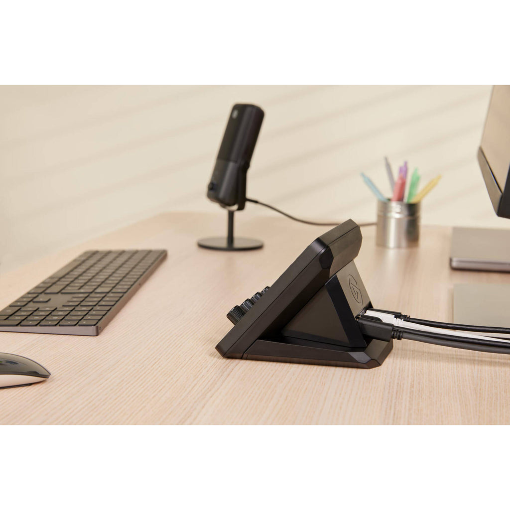 Elgato USB Hub for Stream Deck+ showing multiple USB ports and sleek black design for video equipment setup.
