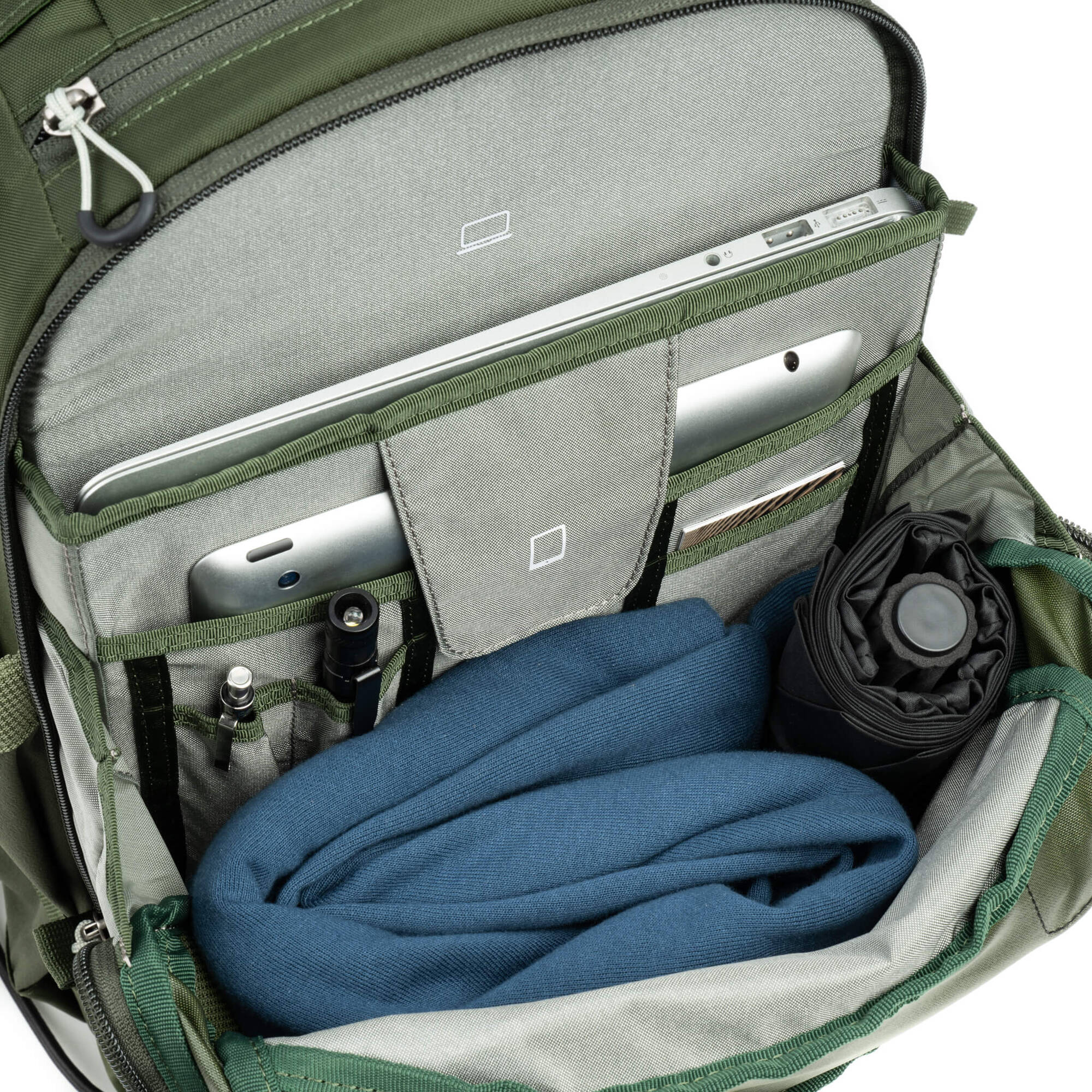 Think Tank Mindshift BackLight video equipment bag with padded compartments and adjustable straps for camera gear storage.
