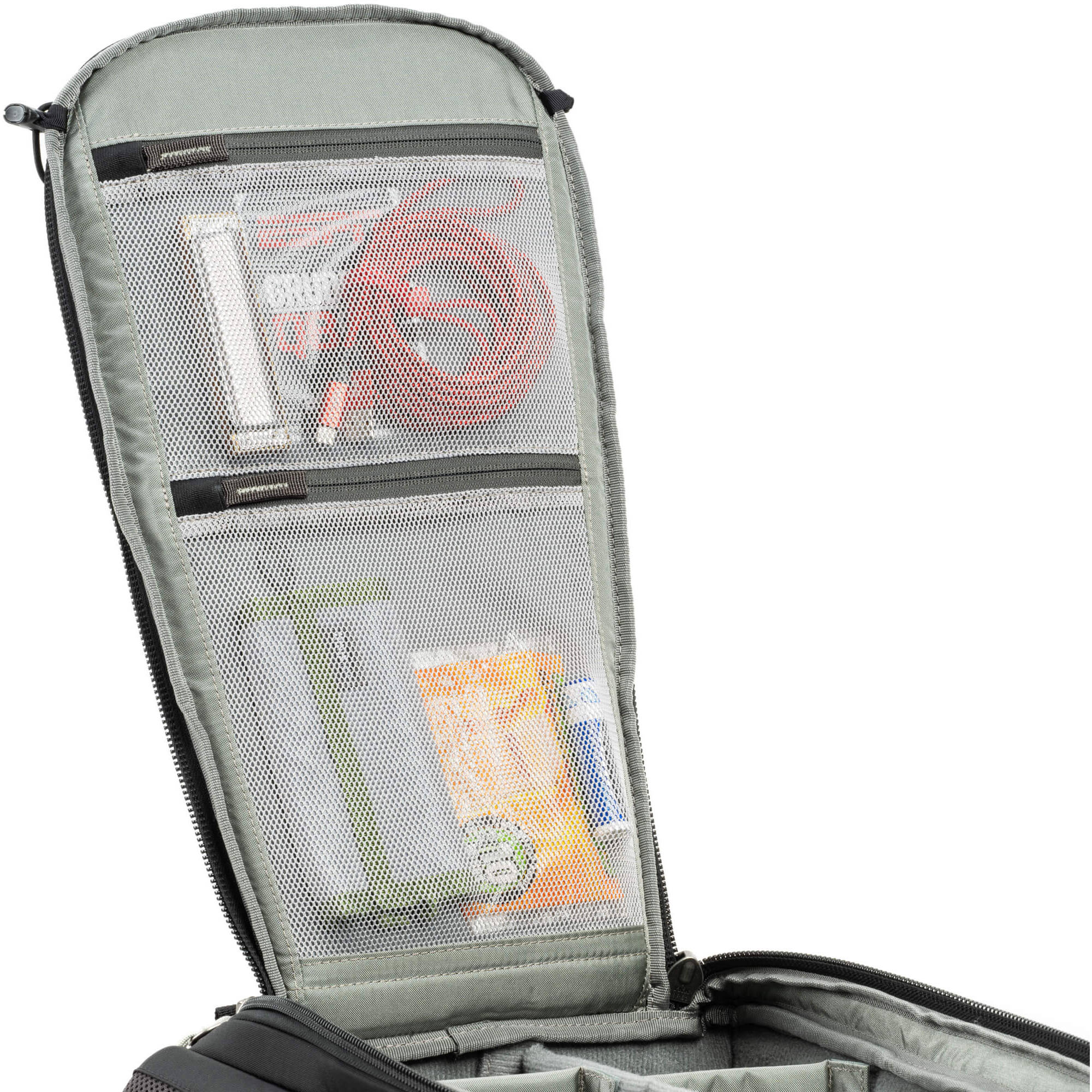 Think Tank Mindshift BackLight video equipment bag with padded compartments and adjustable straps for camera gear storage.