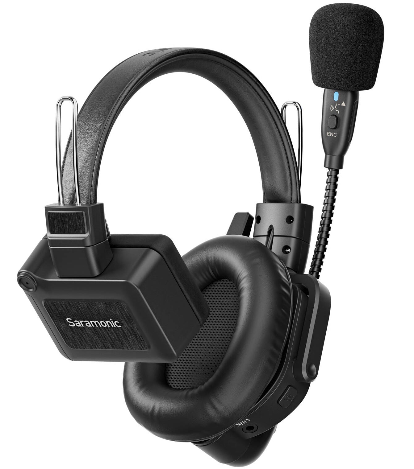 Saramonic WiTalk9 WT4S 4-person wireless video equipment with microphones and receiver, ideal for professional video recording.