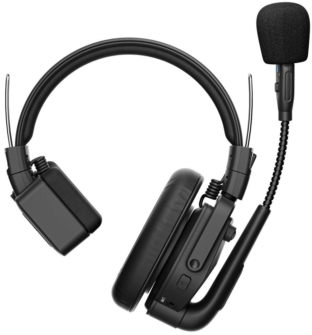 Saramonic WiTalk9 WT4S 4-person wireless video microphone system with microphones and receiver for professional audio.