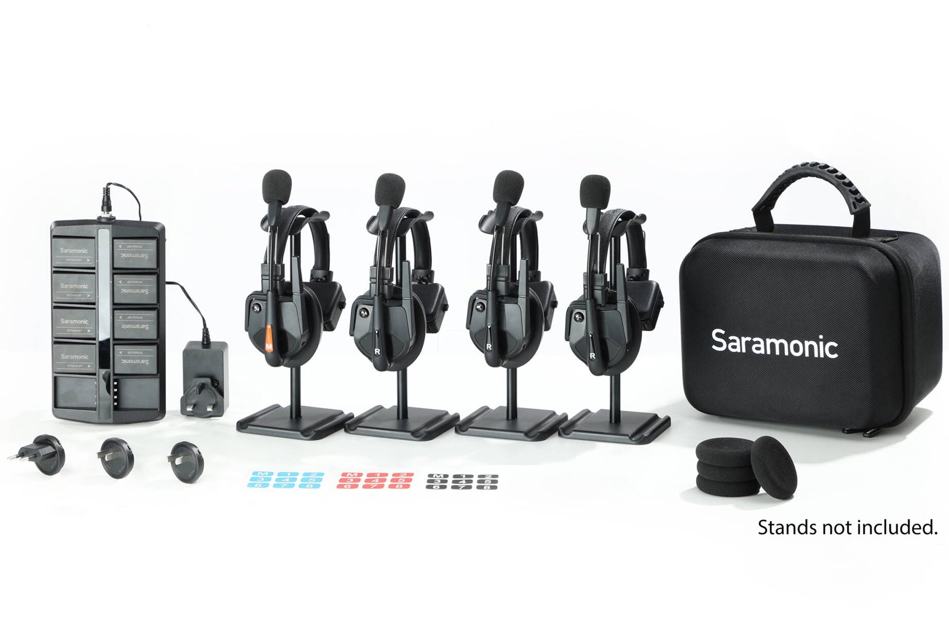 Saramonic WiTalk9 WT4S 4-person wireless video microphone system with receiver and transmitters for professional audio recording