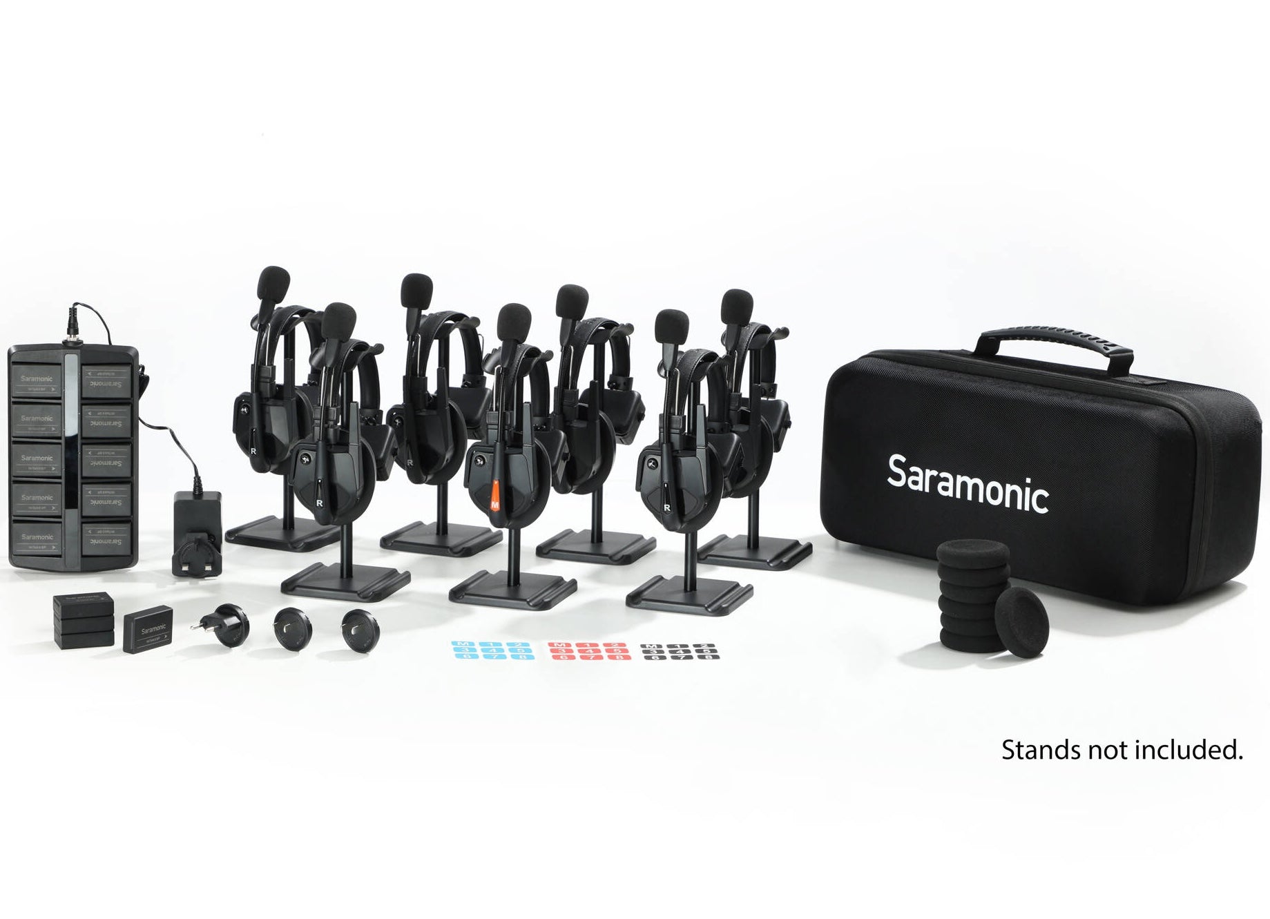 Saramonic WiTalk9 WT7S 7-person video equipment set with wireless microphones and accessories for professional audio recording