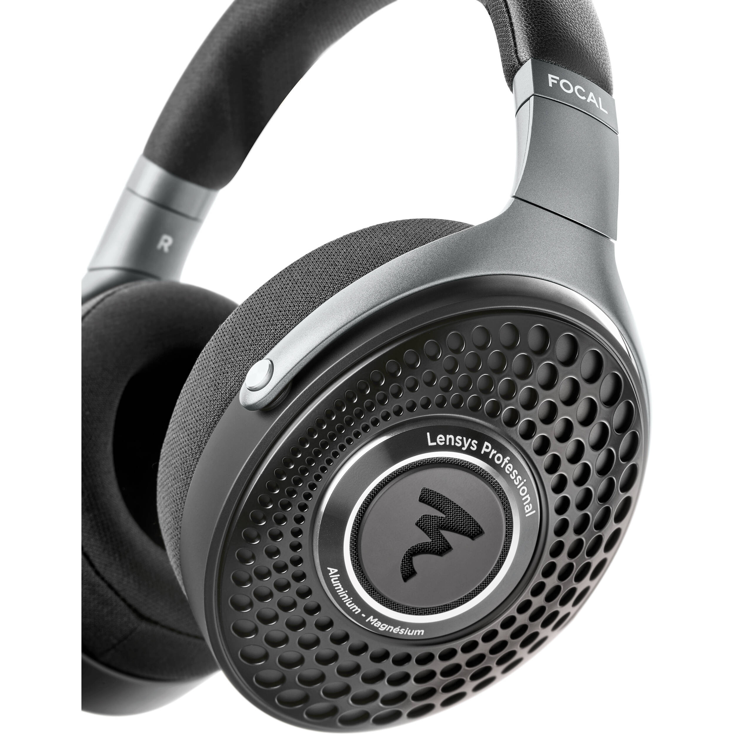 Focal Lensys Professional studio headphones with over-ear design, black cushions, and adjustable headband for accurate sound.