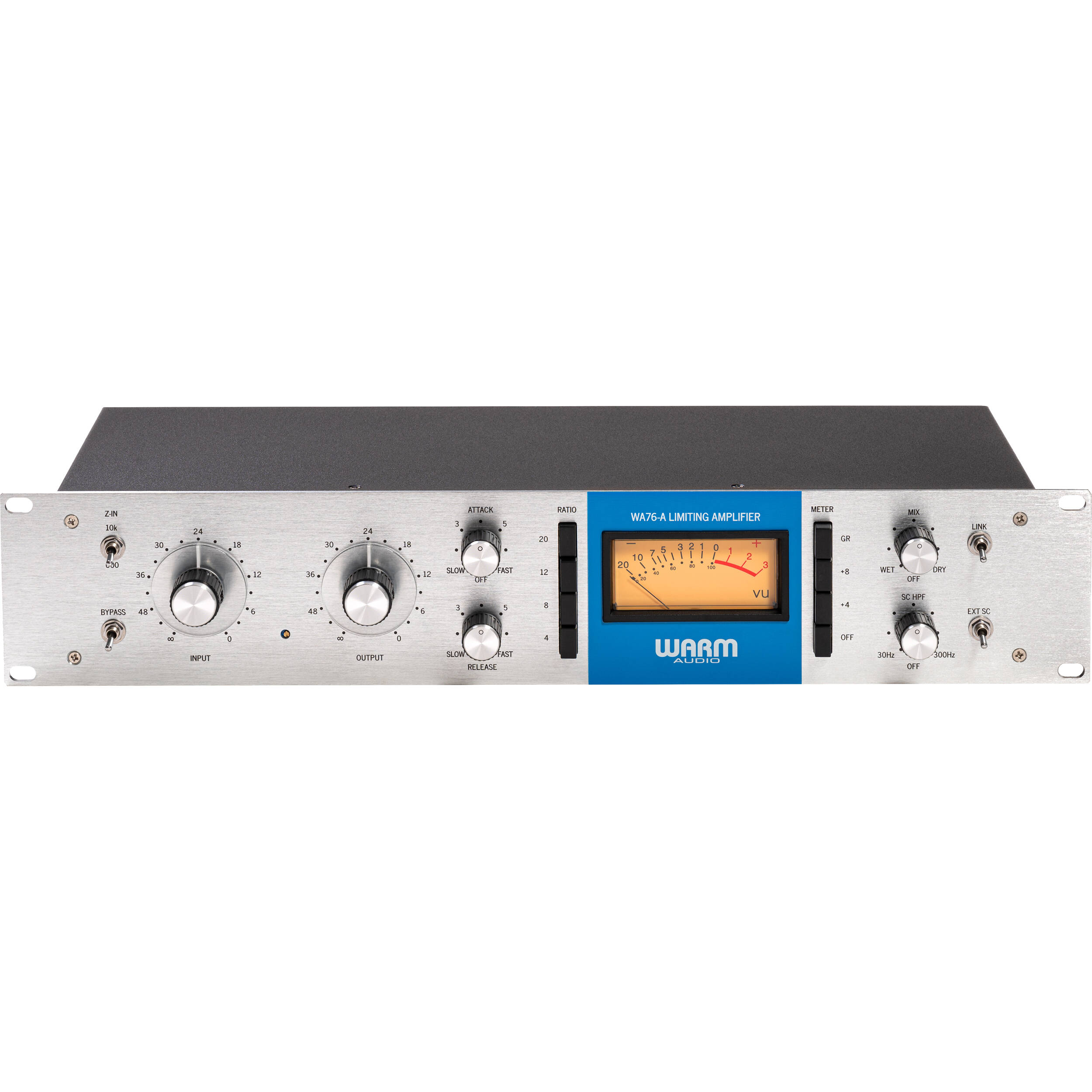 Warm Audio WA76-A effects and accessories image showing the professional audio compressor with control knobs and vintage design.