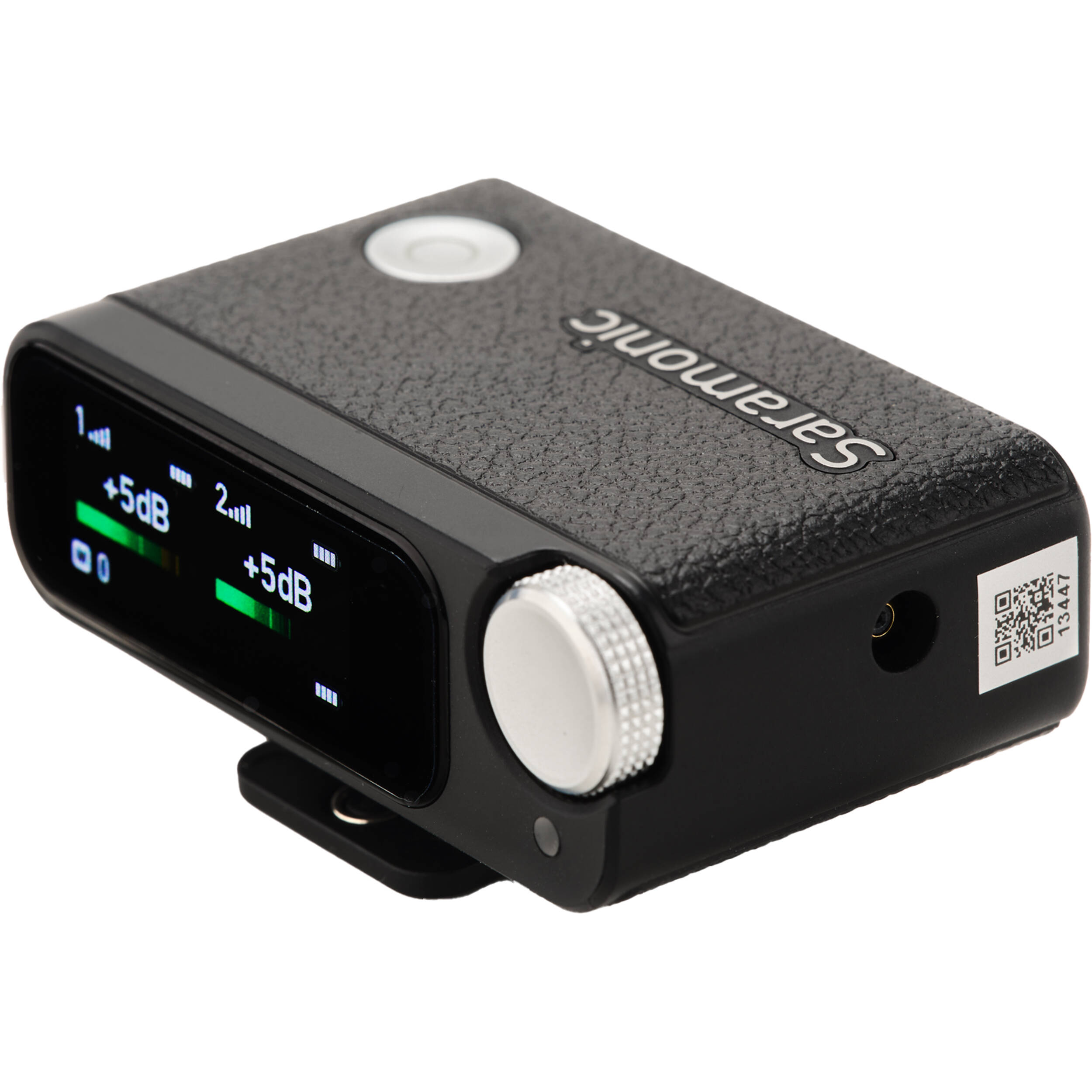 Saramonic Ultra wireless microphone system with Lavalier microphones for creators, shown with transmitter and receiver units.
