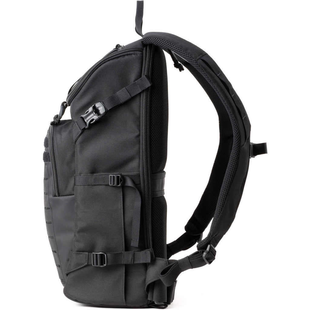 Think Tank DarkLight video equipment bag with padded compartments for camera gear and accessories.