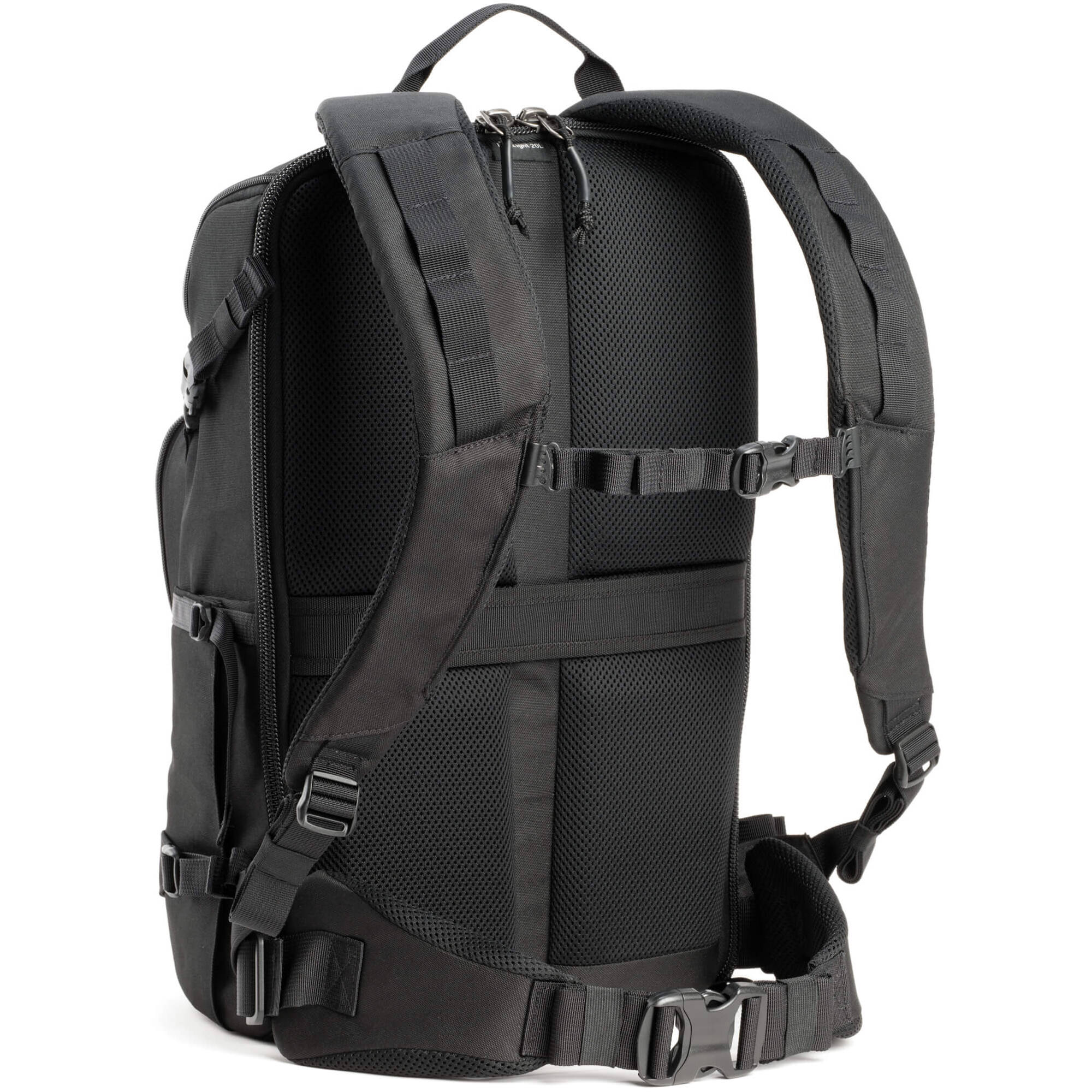 Think Tank DarkLight video equipment bag with padded compartments and adjustable straps for secure transport of camera gear.