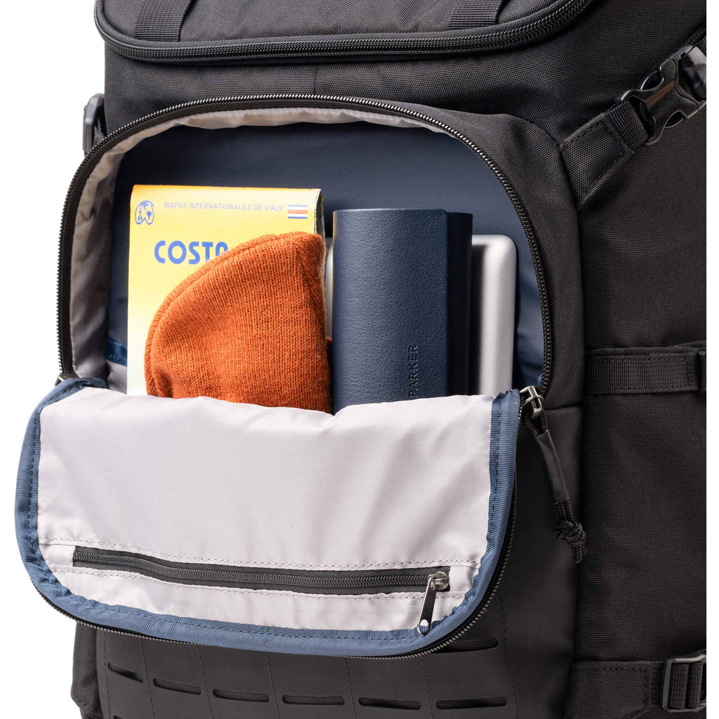 Think Tank DarkLight video equipment bag with padded compartments and adjustable straps for professional camera gear storage.