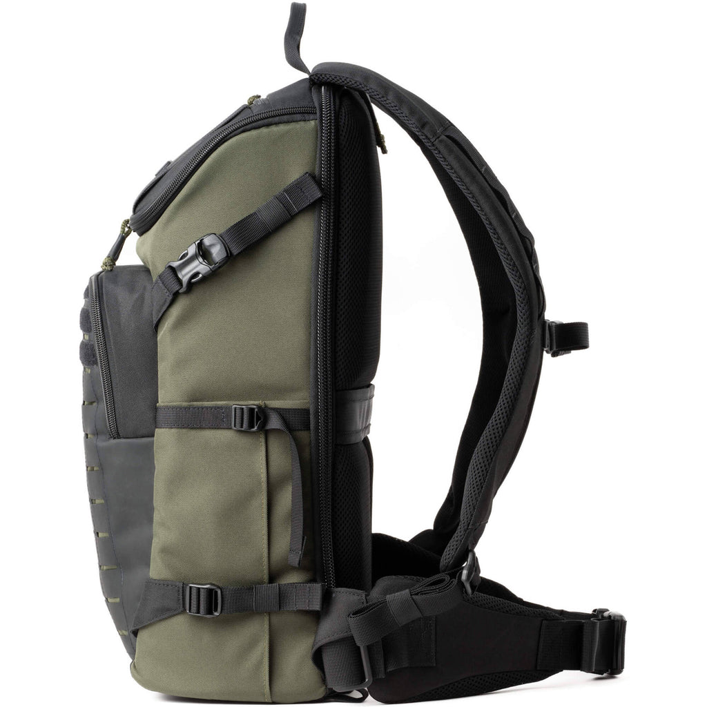 Think Tank DarkLight video equipment bag with padded compartments and adjustable straps for gear protection and easy transport.