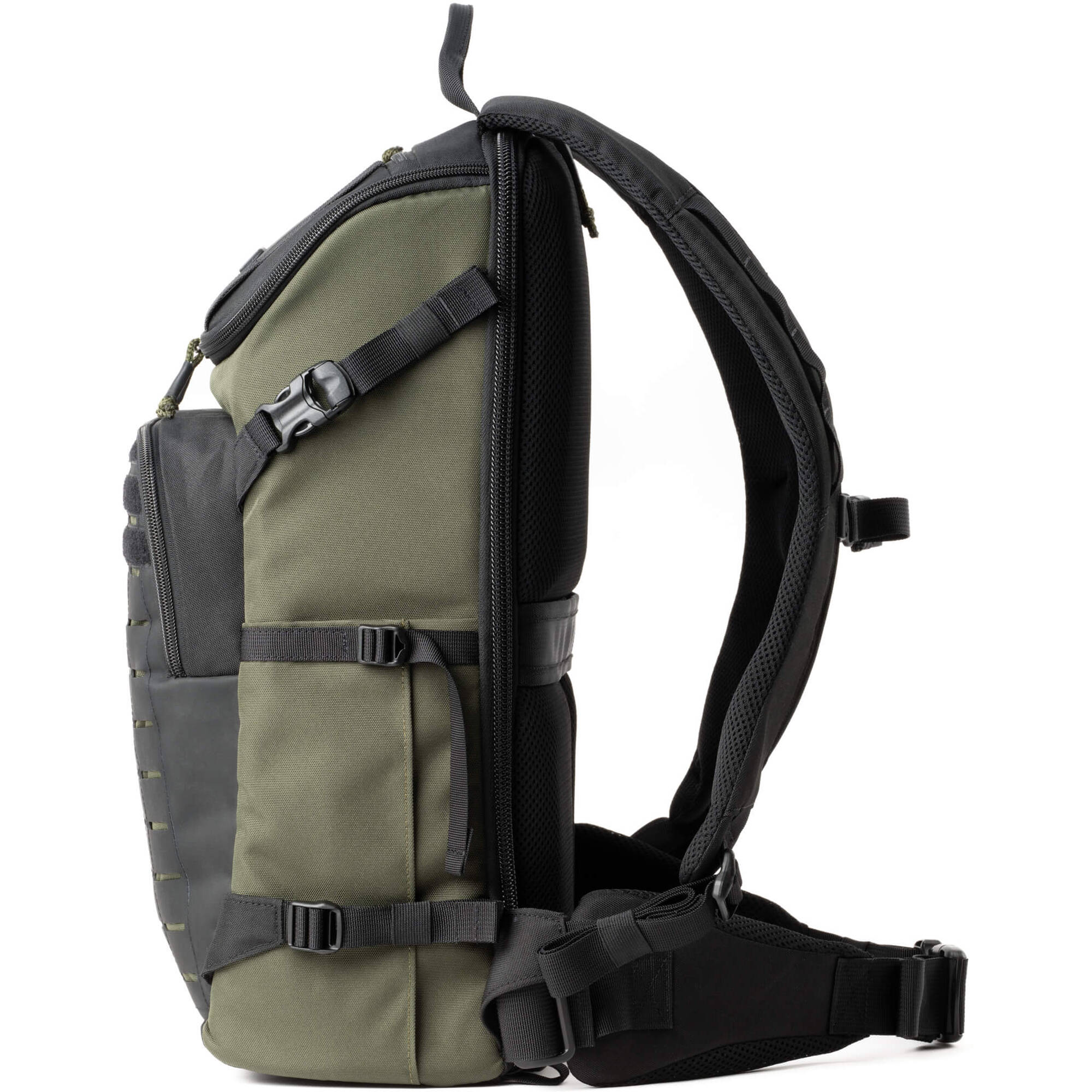 Think Tank DarkLight video equipment bag with padded compartments and adjustable straps for gear protection and easy transport.