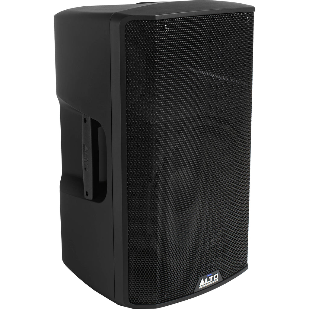 Alto Professional TX412 PA speaker with black grille and handle, designed for professional sound reinforcement systems.