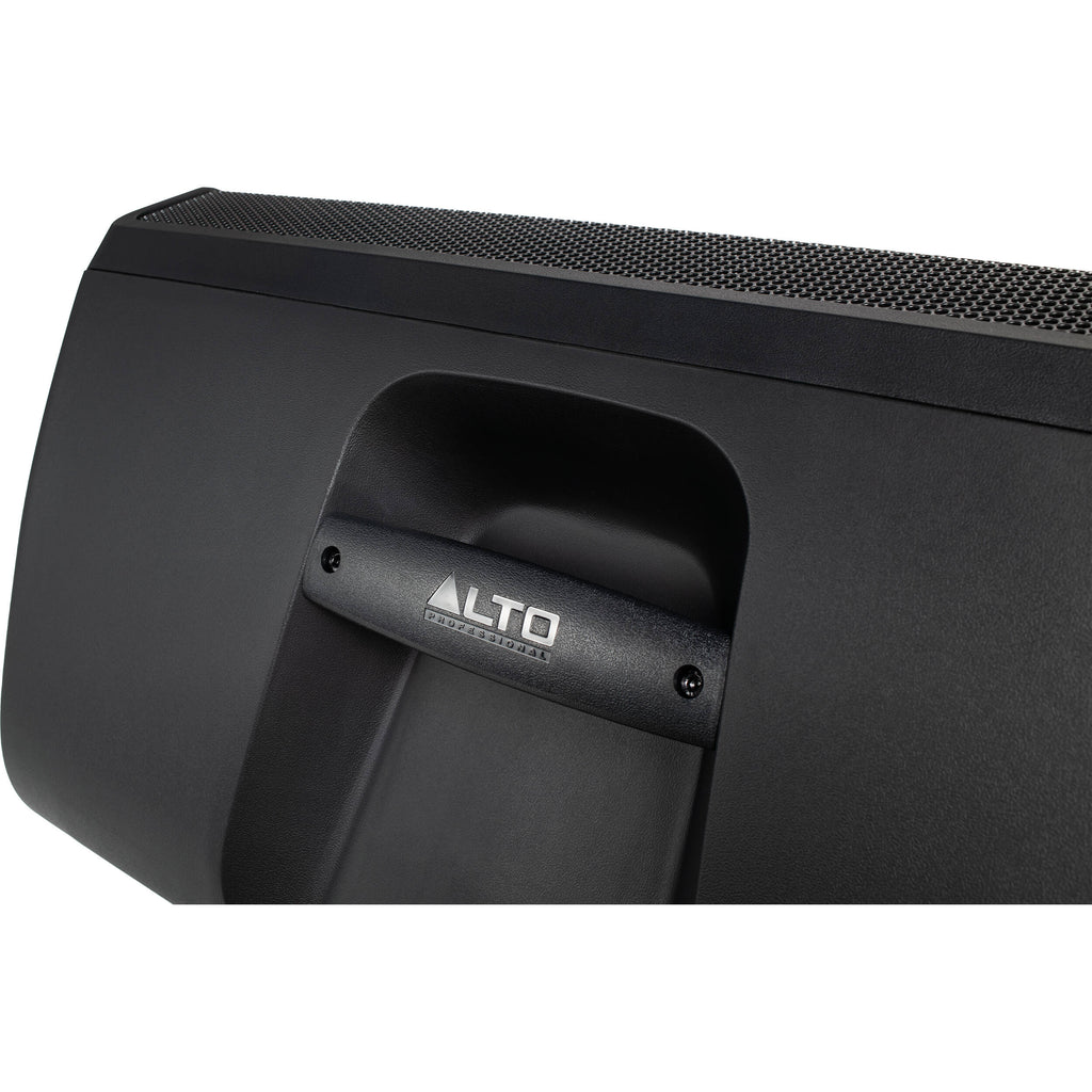 Alto Professional TX412 PA speaker with rugged black enclosure and control panel, designed for high-quality sound reinforcement.