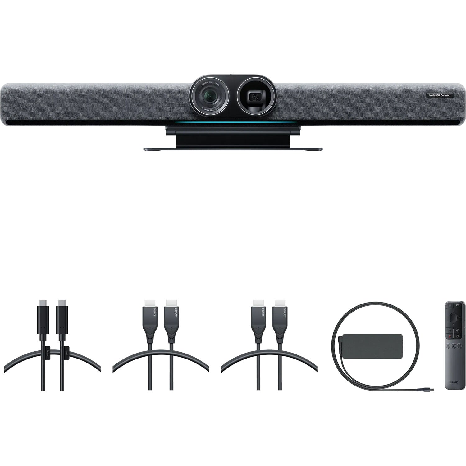 Insta360 Connect video conferencing camera with wide lens and compact design, ideal for virtual meetings and remote collaboration.