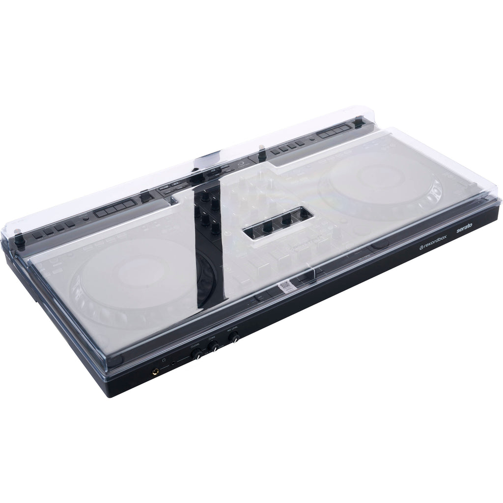 Decksaver AlphaTheta DDJ-GRV6 DJ cover showing a clear protective plastic cover for Pioneer DJ controller with precise fit and branding