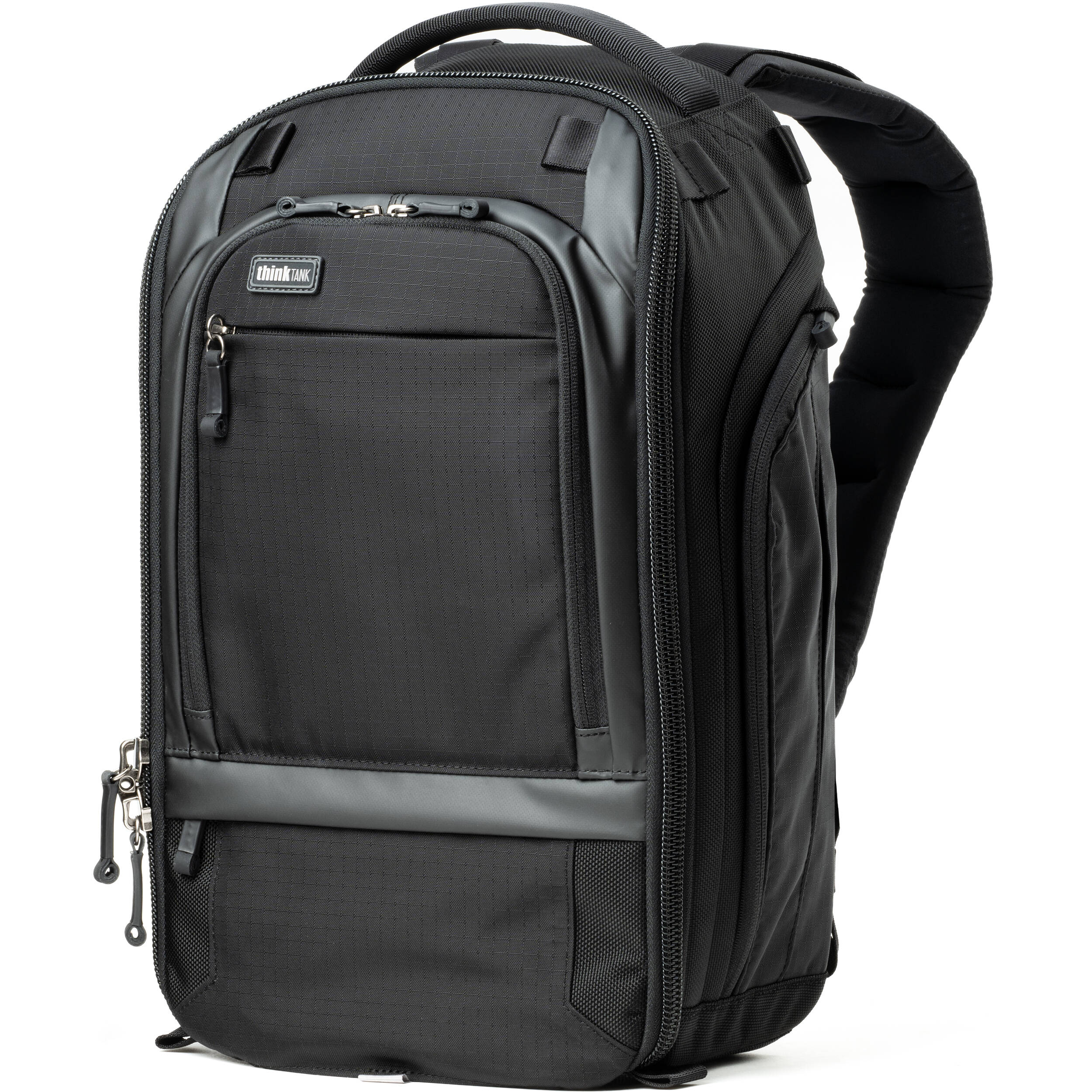 Think Tank Walker Pro Series backpack with multiple compartments for video equipment, designed for professional videographers.