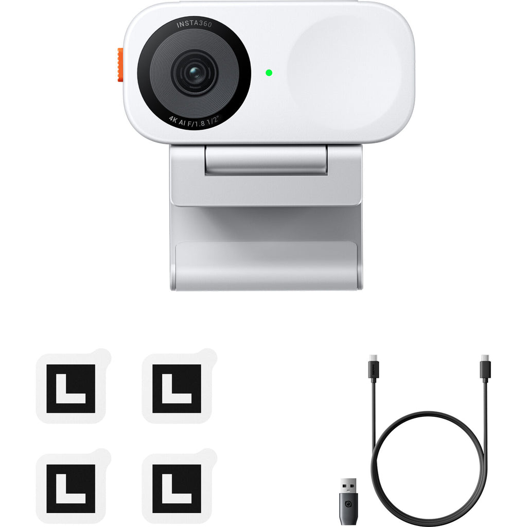 Insta360 Link 2C Standard video conferencing camera with adjustable lens and built-in microphone, designed for clear online meetings.