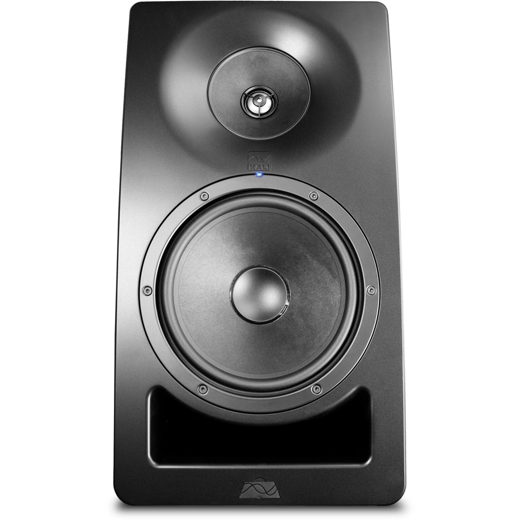 Kali Audio SM-8 active nearfield monitor speaker with black enclosure and front-facing controls.