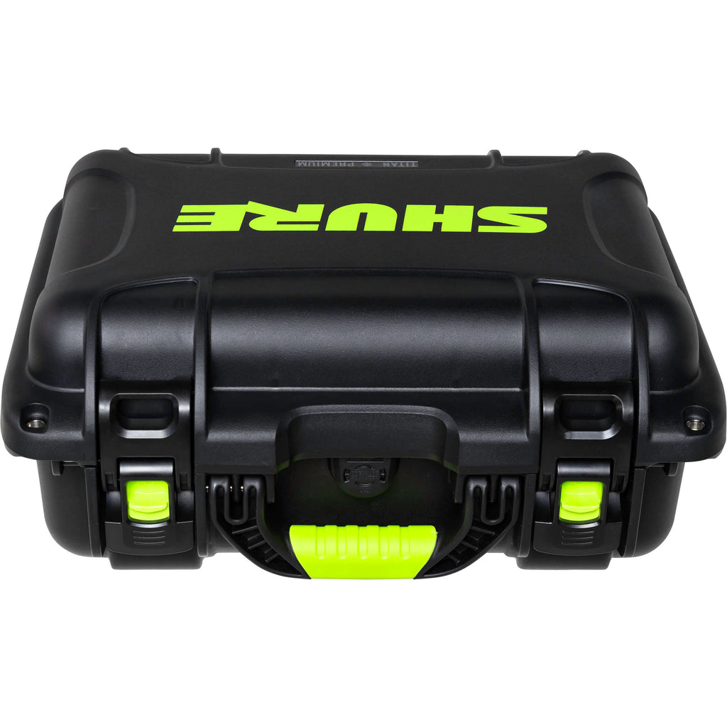 Shure SH-SM7-WP microphone case in black, designed for Shure SM7B microphone, featuring durable protective material and secure zipper closure.