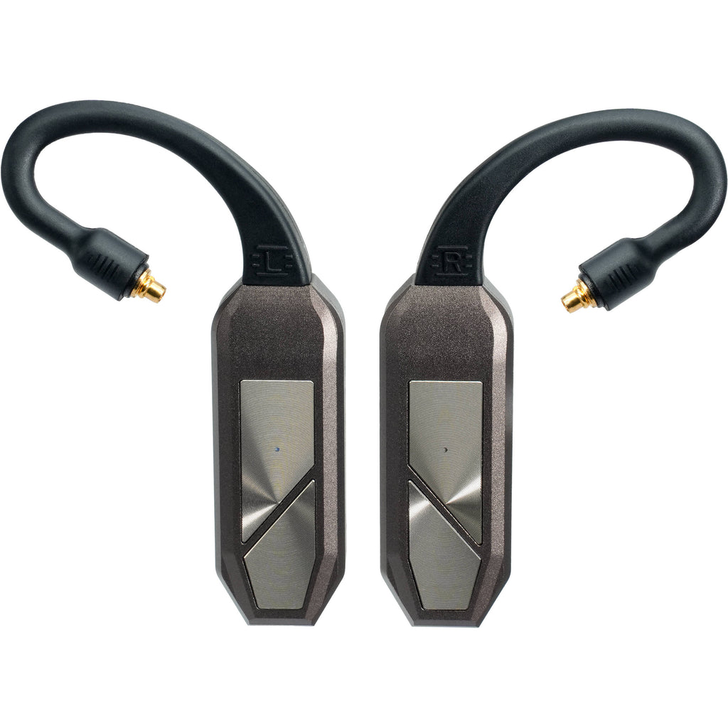 iFi Audio Go Pod Max headphone amplifier and DAC showing sleek black design with control buttons and connectivity ports.
