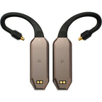 iFi Audio Go Pod Max headphone amplifier and DAC, compact portable audio device with sleek design and control buttons visible.