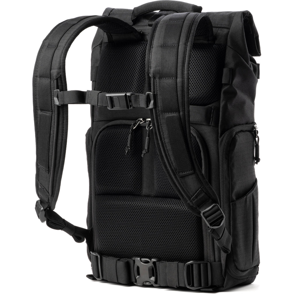 Think Tank FocusPoint RollTop video equipment bag with padded compartments and durable roll-top closure for secure storage.