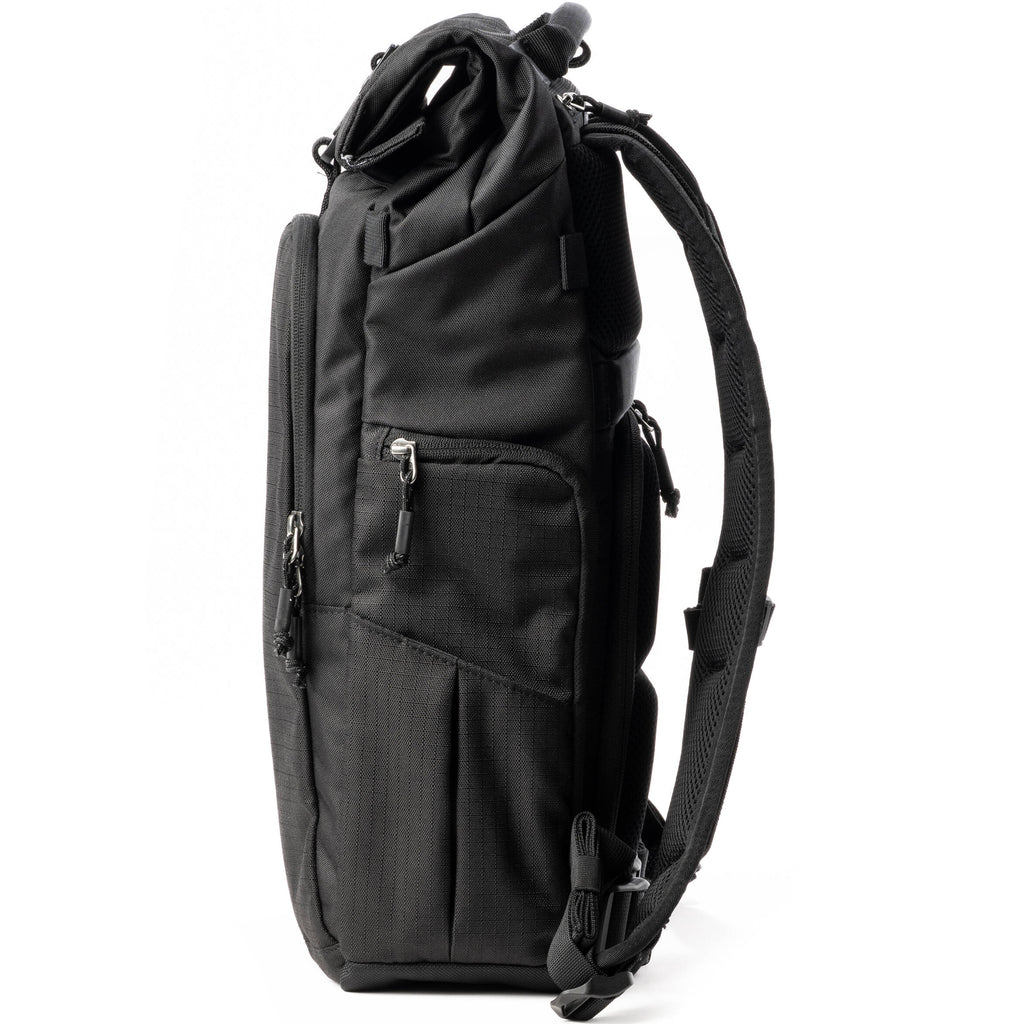 Think Tank FocusPoint RollTop video equipment bag with adjustable straps and durable material for secure gear storage.