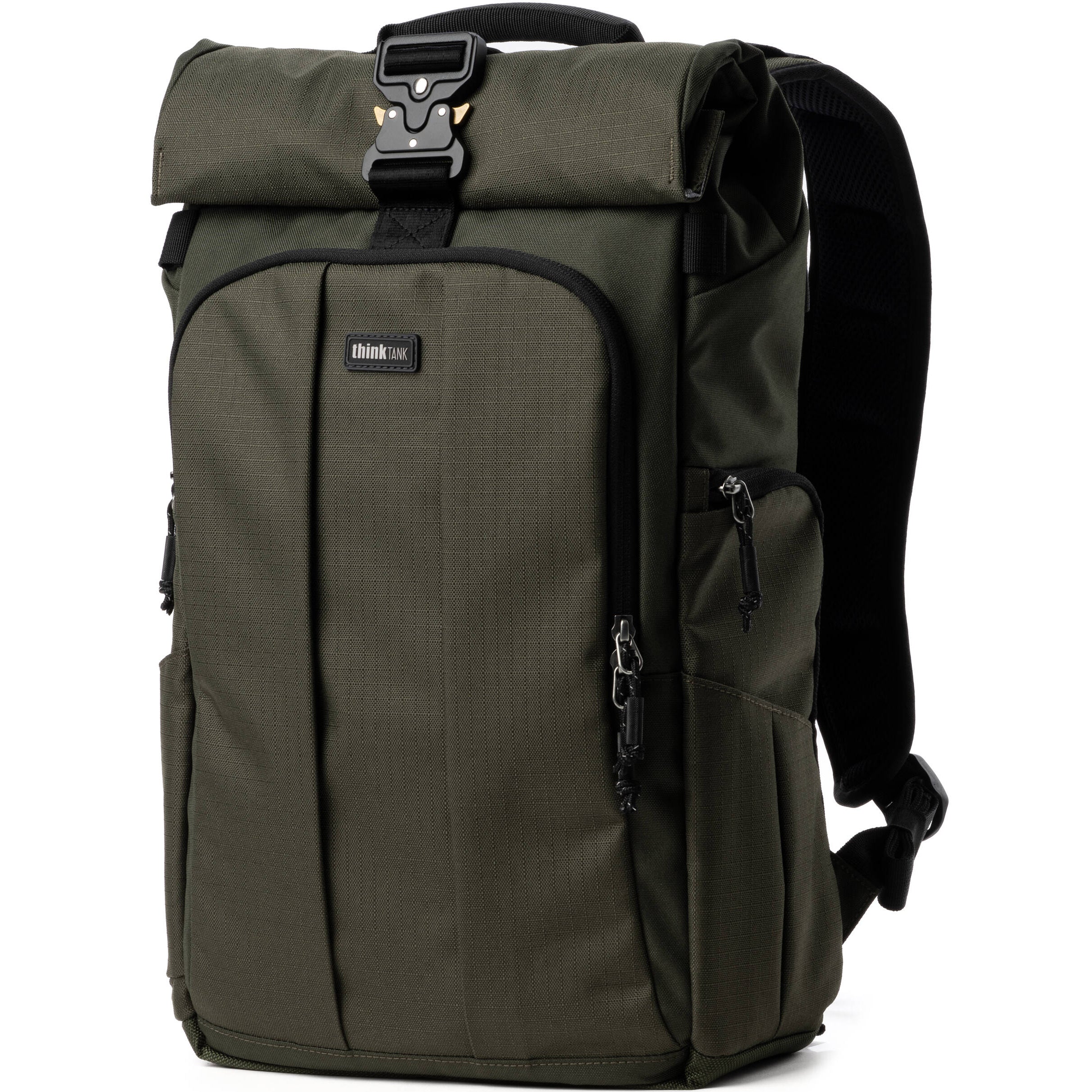 Think Tank FocusPoint RollTop video equipment bag with padded interior and roll-top closure for secure camera gear storage.