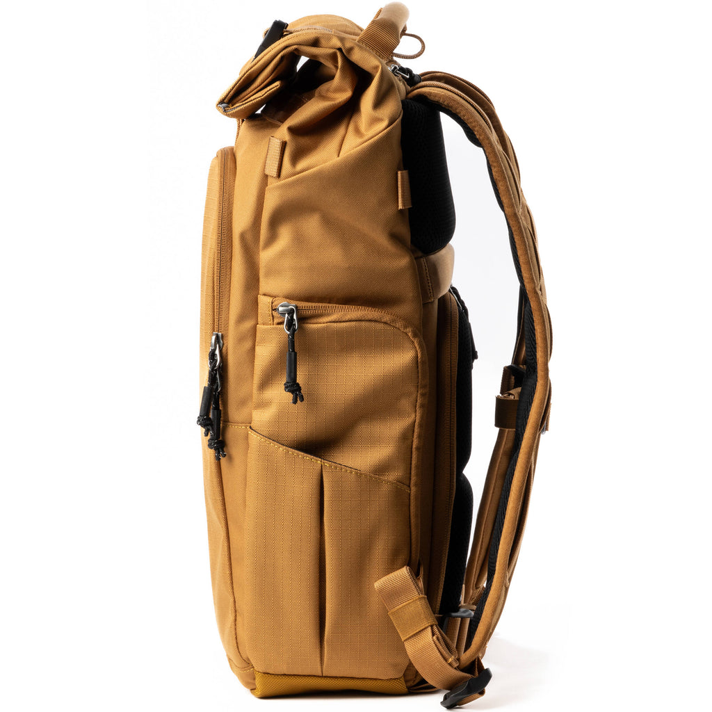 Think Tank FocusPoint RollTop video equipment bag with adjustable strap and roll-top closure, designed for secure gear storage.
