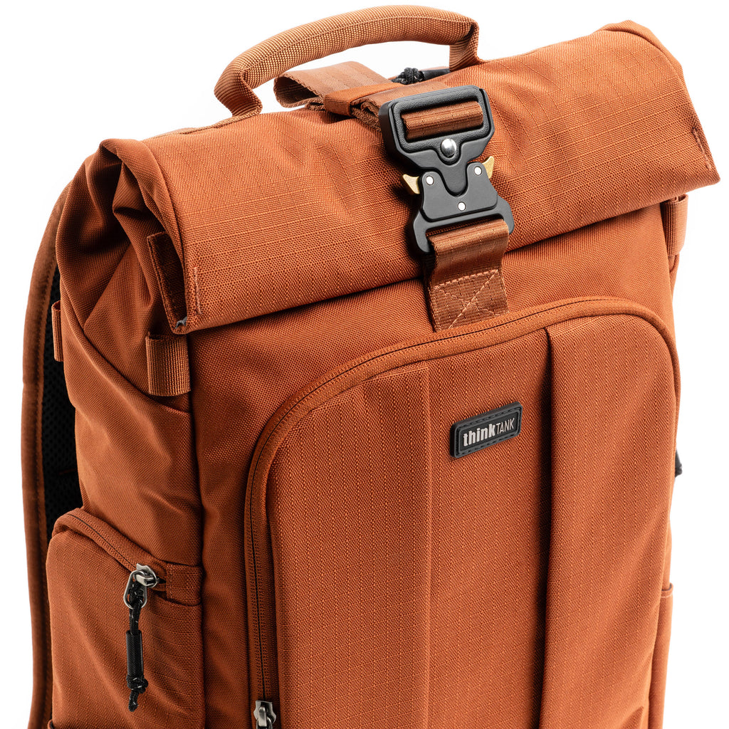 Think Tank FocusPoint RollTop video equipment bag with adjustable straps and durable fabric, designed for camera gear protection.