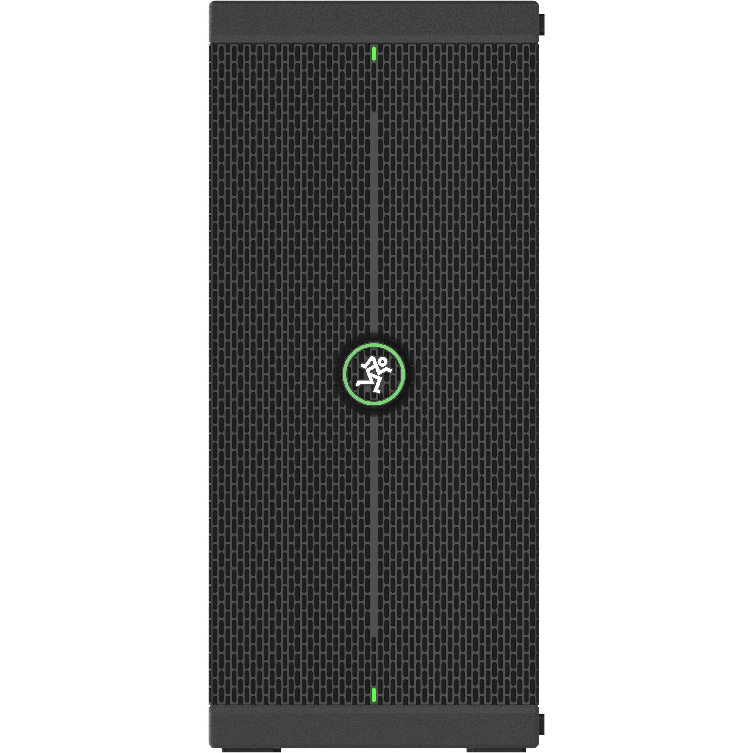 Mackie ThumpSub GO portable subwoofer with compact design and rugged black exterior, used for boosting bass in audio setups.