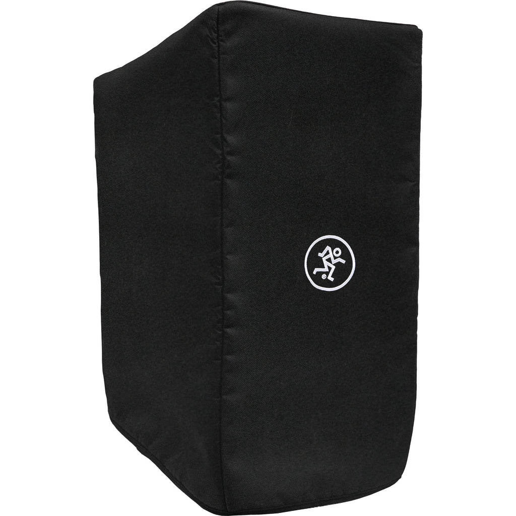 Mackie ThumpSub GO cover in black, waterproof protective case for portable subwoofer, with handles and secure zipper closure.