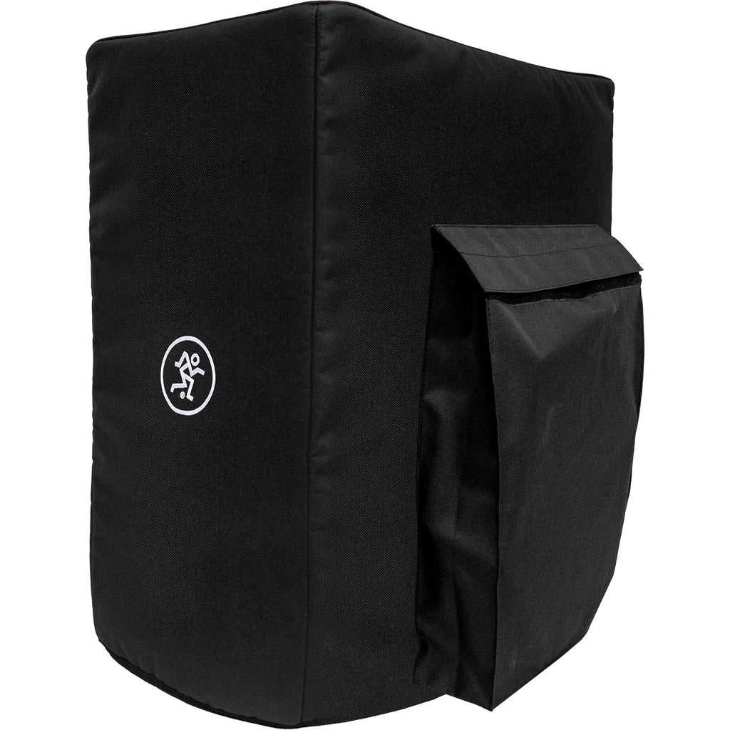 Mackie ThumpSub GO cover in black, padded protective case for pro audio subwoofer, durable and easy to carry.