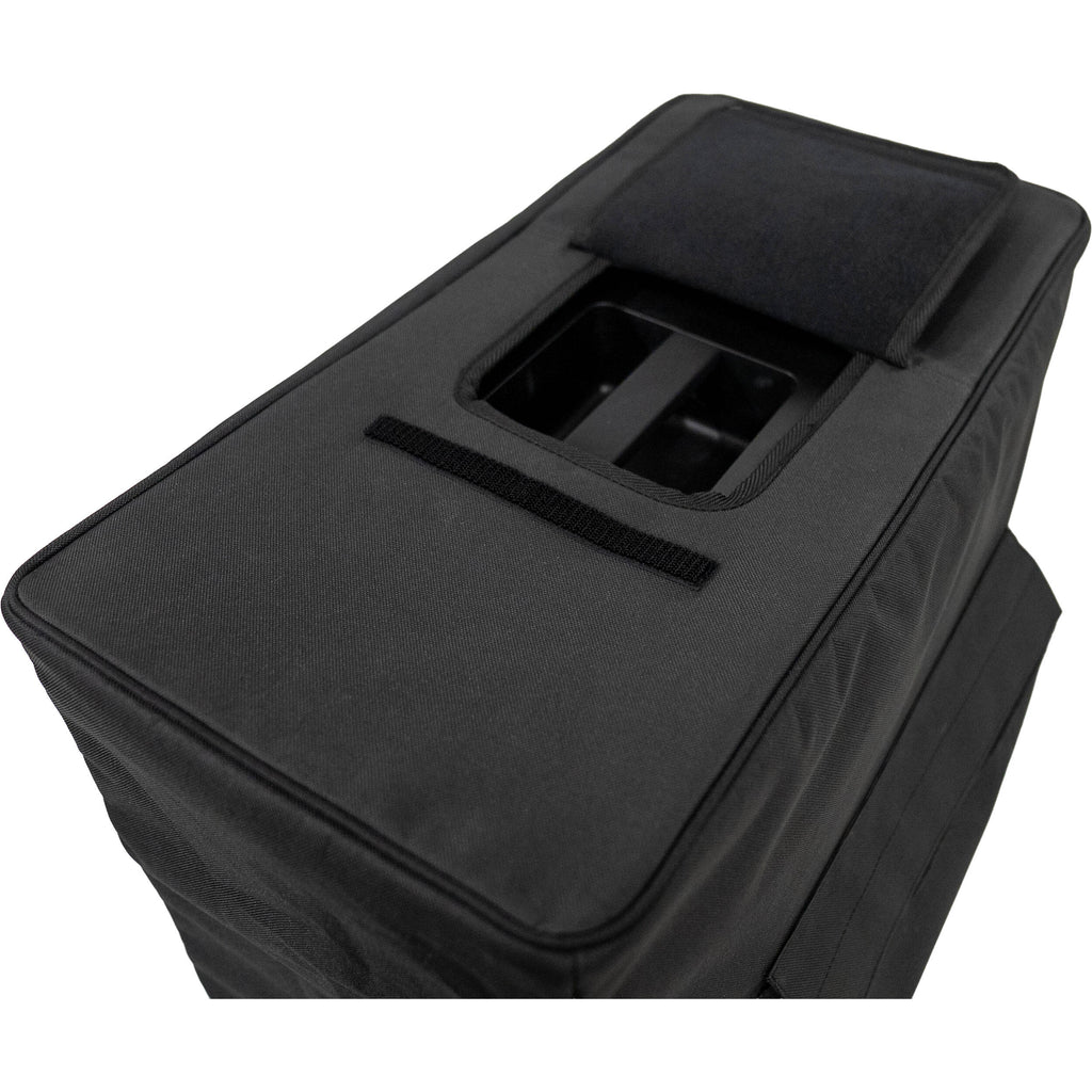 Mackie ThumpSub GO protective cover in durable black for pro audio subwoofer, with handles and secure fit for transportation.