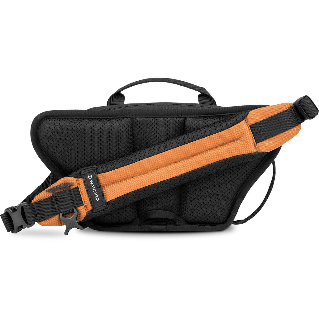 Wandrd Rogue Sling bag for video equipment, showing compact design with adjustable strap and multiple compartments for gear storage.