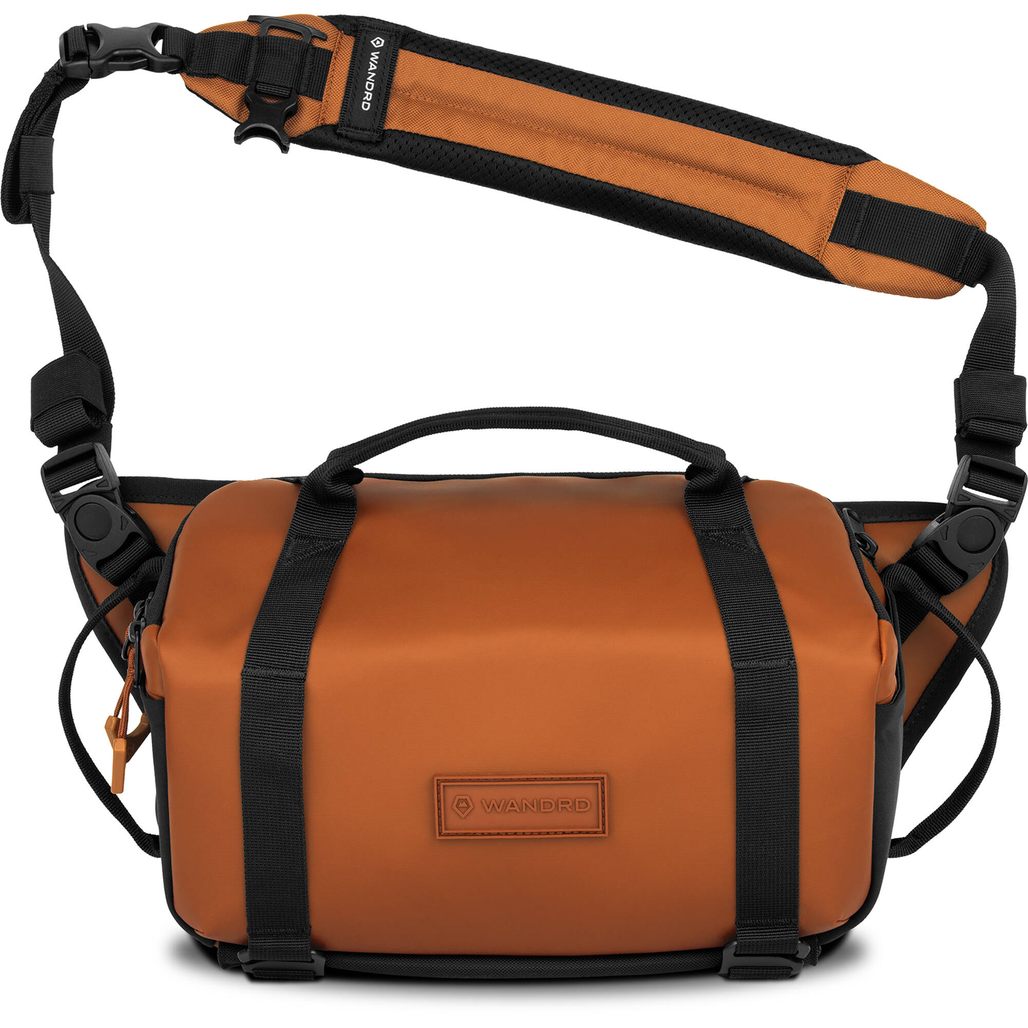 Wandrd Rogue Sling video equipment bag with padded straps and multiple compartments for camera gear and accessories.