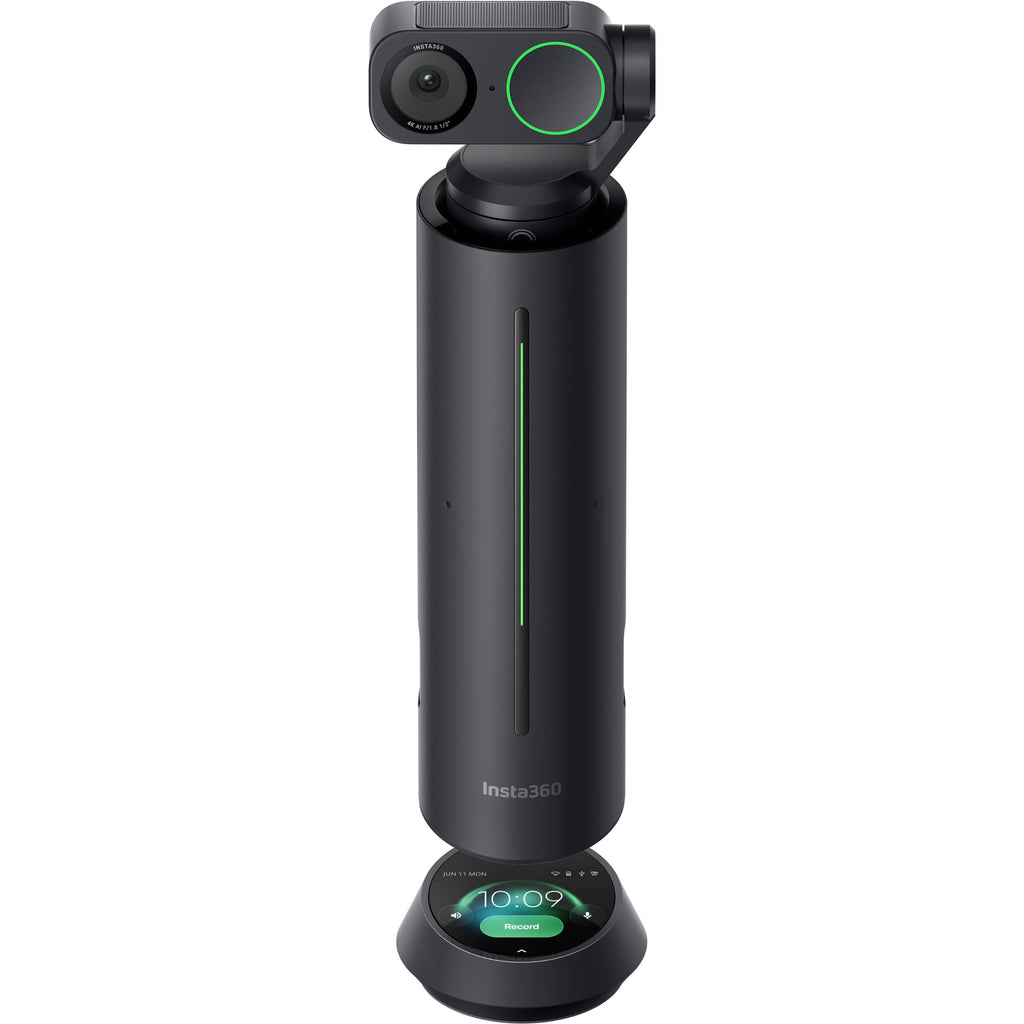Insta360 Wave video conferencing camera with sleek design and adjustable lens, ideal for virtual meetings and remote communication.