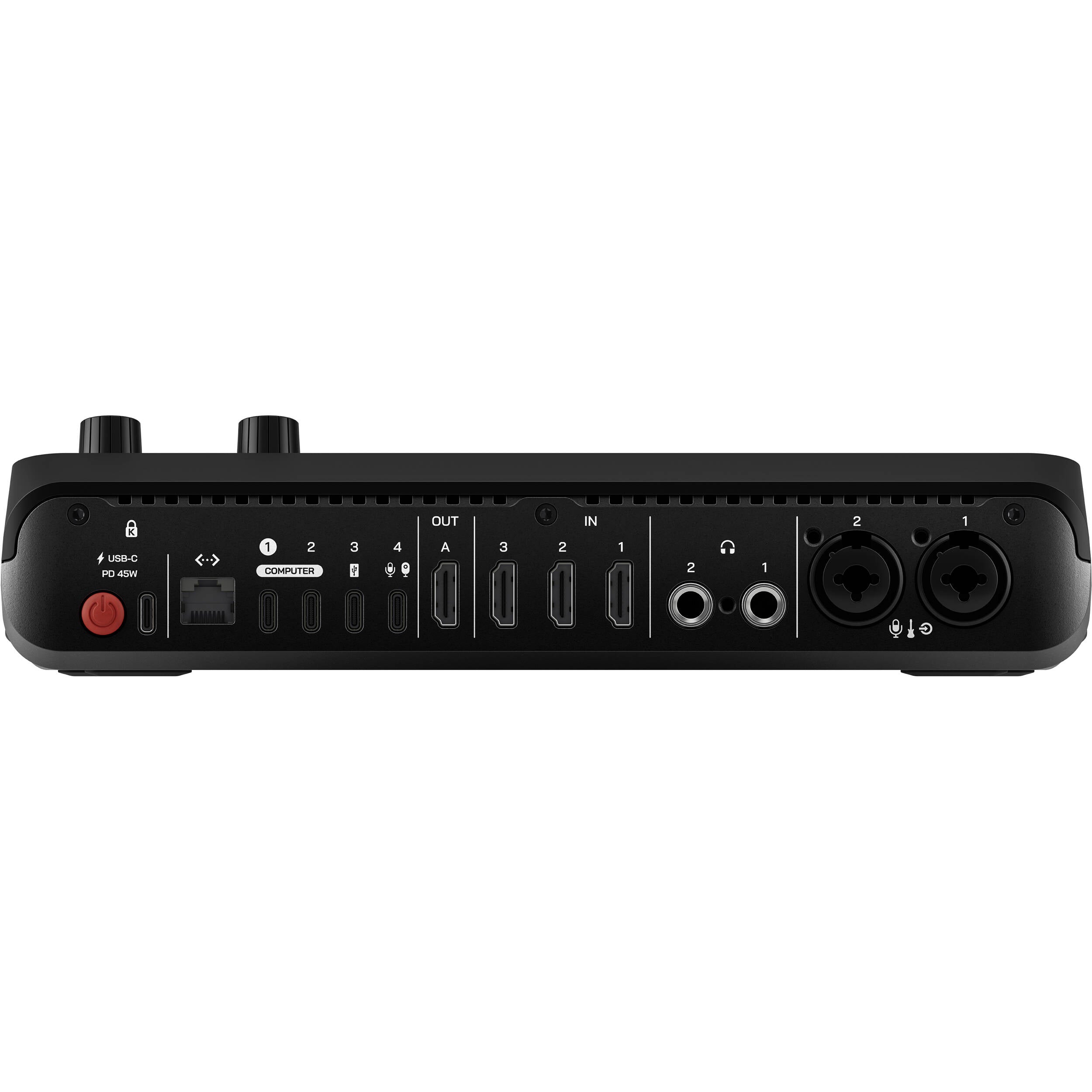 Rode RodeCaster Video S video edit controller with multiple buttons and dials for professional audio and video editing.