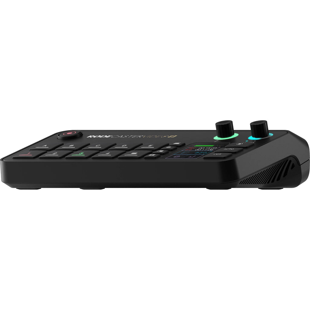 Rode RodeCaster Video S video editing controller with buttons and dials for audio and video editing tasks