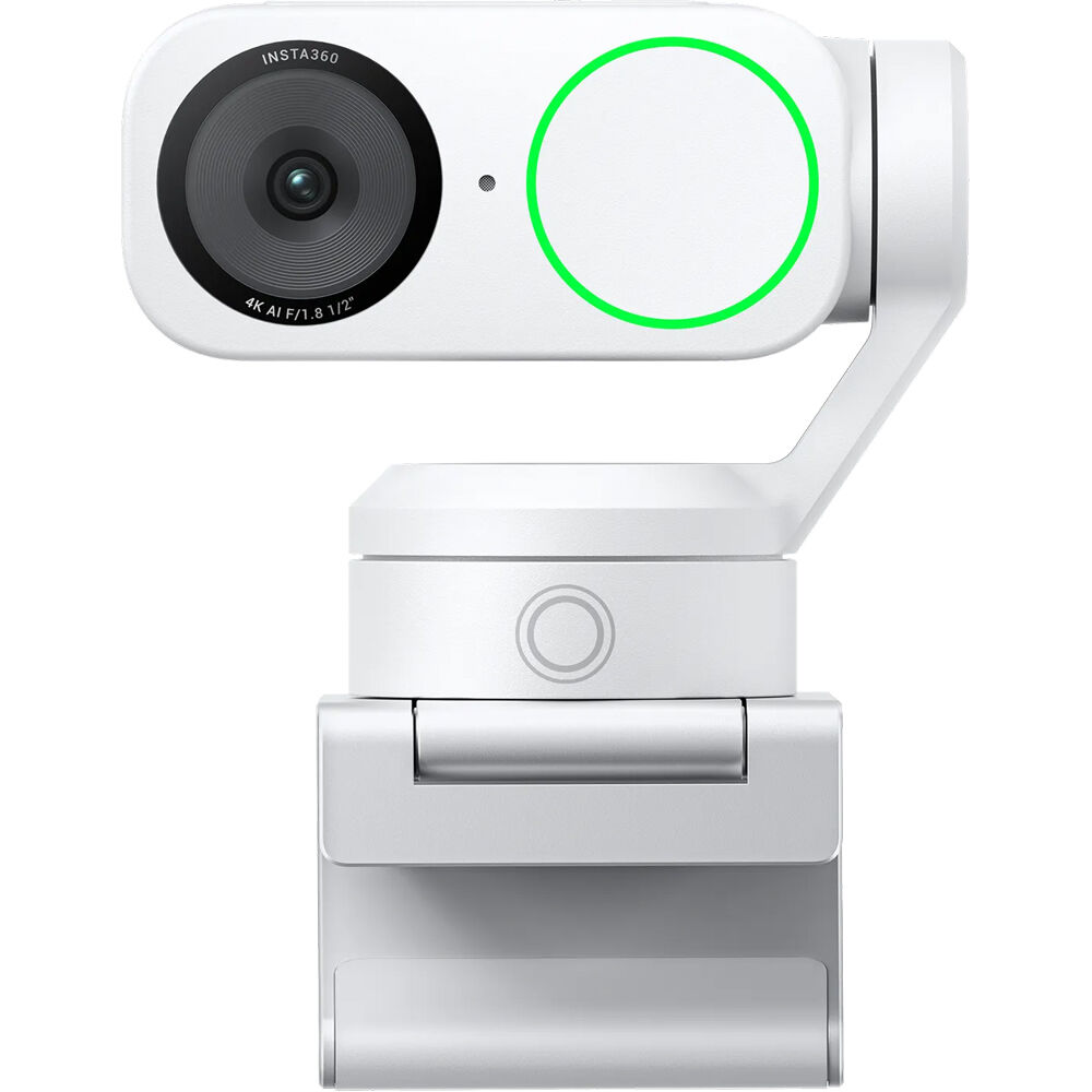 Insta360 Link 2 Standard video conferencing camera with adjustable lens and built-in microphone for clear online meetings.