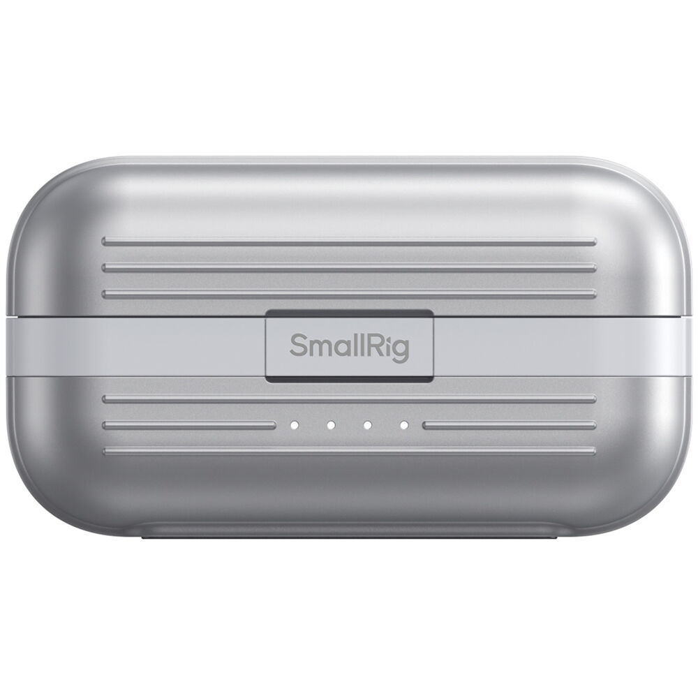 SmallRig S70 wireless microphone system with two transmitters, two receivers, and charging case on a neutral background.