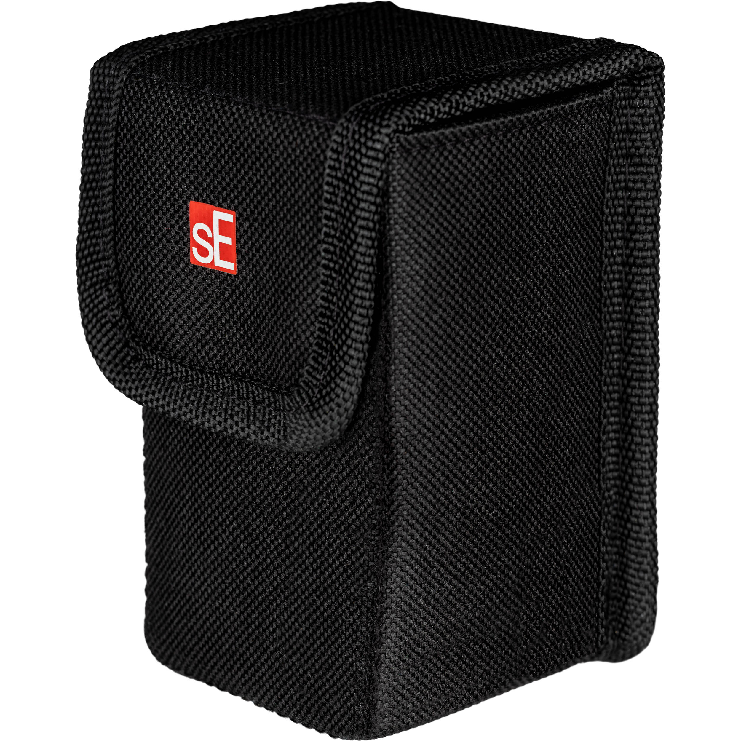 sE Electronics V7 MC2 dynamic microphone with black grille and body, positioned on a stand against a neutral background.