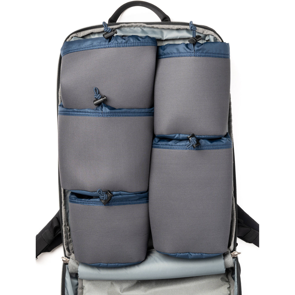 Think Tank Shape Shifter video equipment bag with adjustable compartments and padded exterior for camera gear protection.